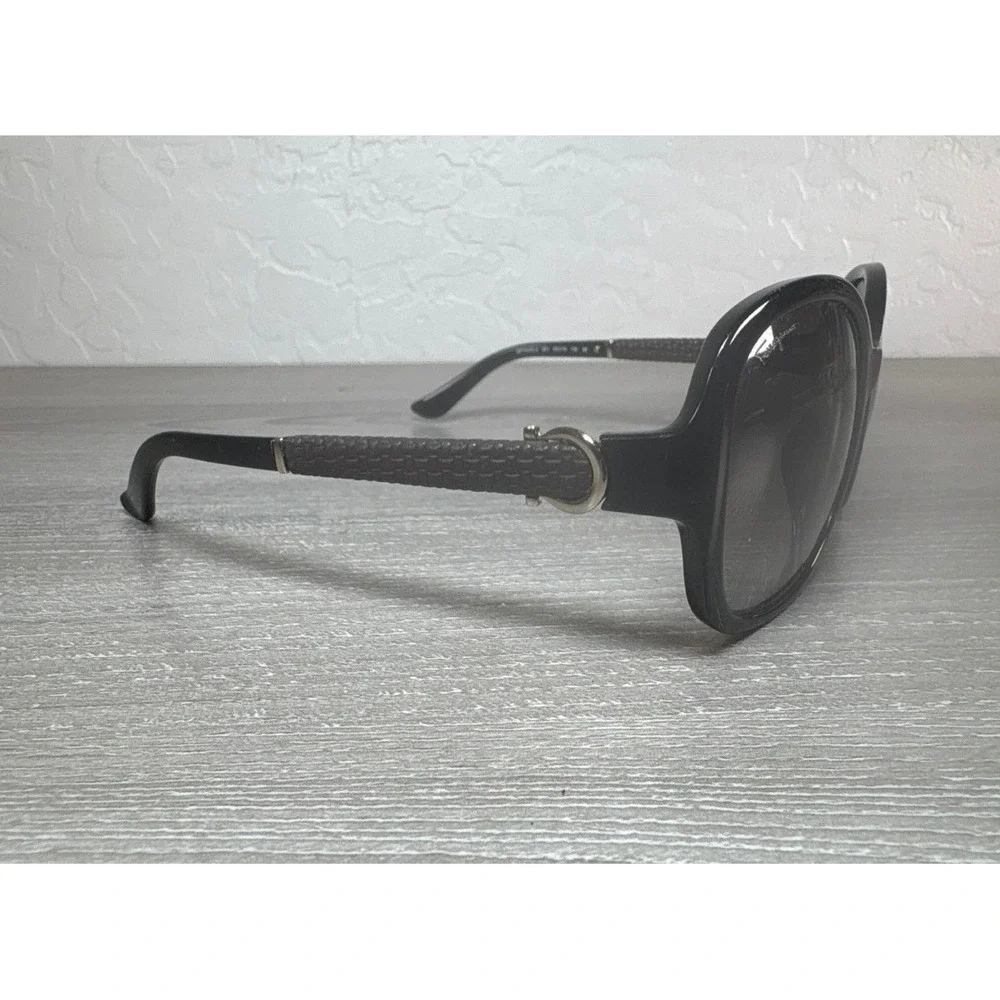 Salvatore Ferragamo SF744SLA 001 Black Oversized Gancini Sunglasses Italy 59mm